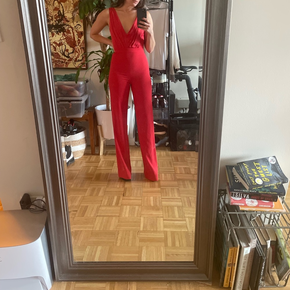 Red Alice & Olivia Jump Suit